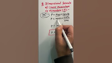 dimensional formula of linear momentum || momentum formula and dimension || #LinearMomentumDimension