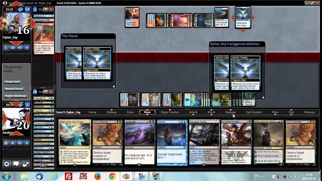 Esper Dragons vs Cuneo U/R Tutelage Mill YouTube