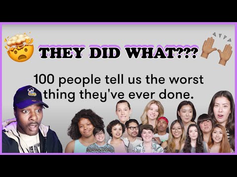 100 People Tell Us The Worst Thing They've Ever Done | Cut - Qedo Reacts | THEY DID WHAT???