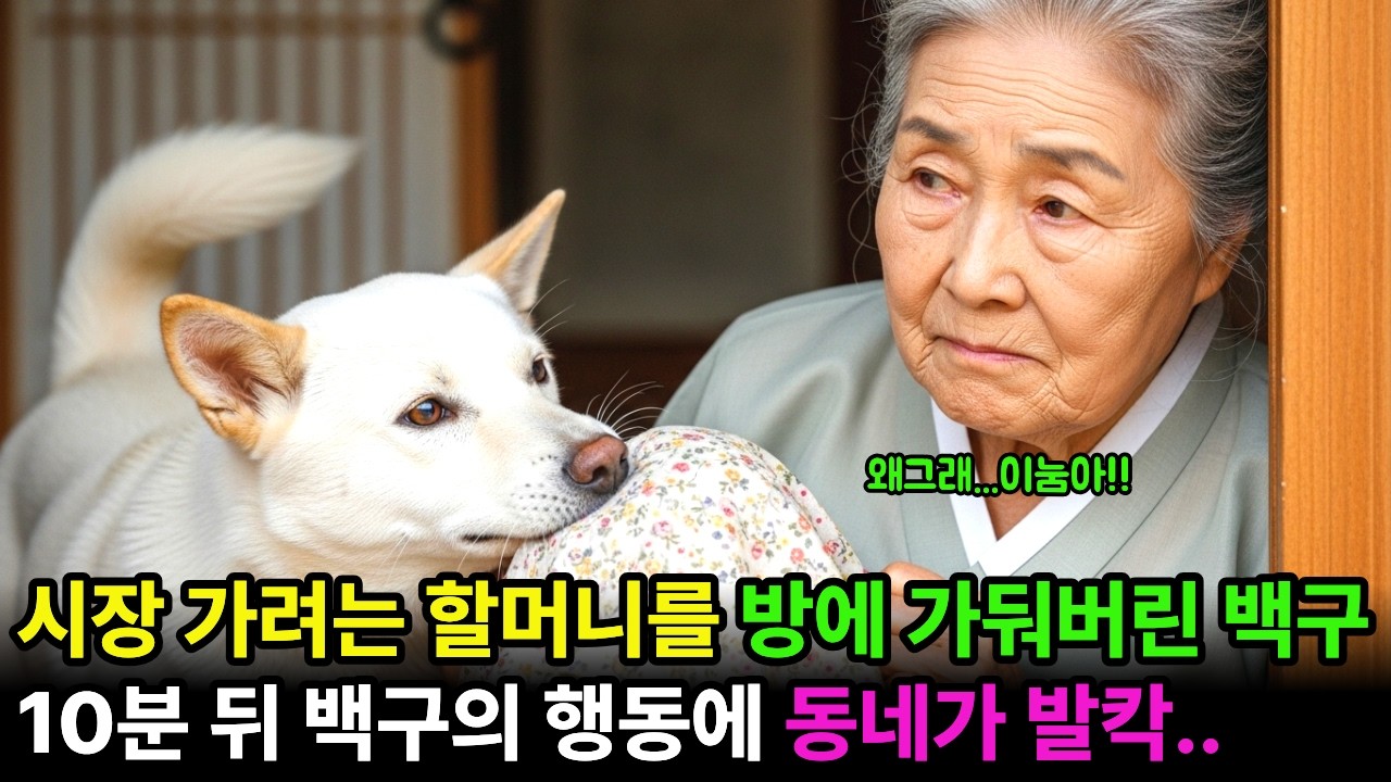 시장가려는 할머니를 방에 가둬버린 진돗개 백구! 10분 뒤 백구의 행동에 동네가 발칵 뒤집어졌습니다!ㅣ노후사연ㅣ감동사연ㅣ시니어사연ㅣ오디오북ㅣ