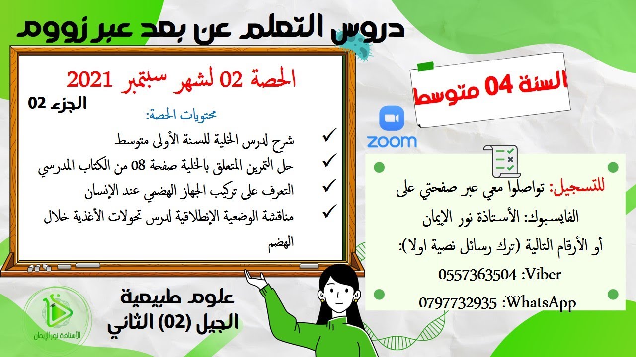 الحصة 02 شهر سبتمبرالجزء 02 : شرح تركيب الجهاز الهضمي عند الإنسان للسنة الرابعة متوسط