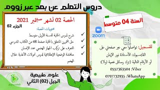 الحصة 02 شهر سبتمبرالجزء 02 : شرح تركيب الجهاز الهضمي عند الإنسان للسنة الرابعة متوسط