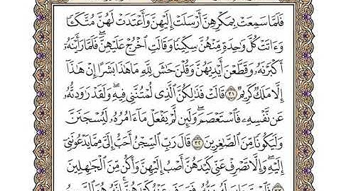 12 سورة يوسف كاملة مكتوبة | بصوت الشيخ وديع اليمني