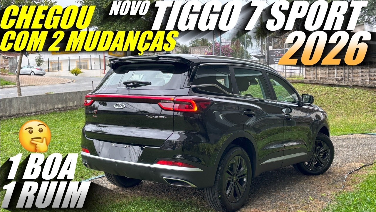 NOVO TIGGO 7 SPORT 2026 Chegou com 2 mudanças! 1 boa e 1 ruim