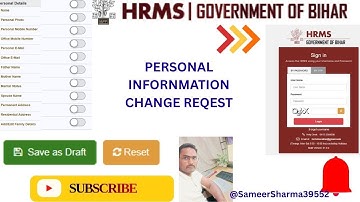 Personal Information change request in Hrms Bihar.