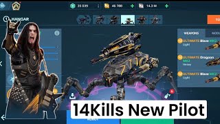 Rayker New Pilot 14Kills War Robots Gameplay