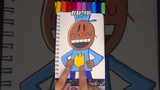 I fixed my chief Drawing. Using Posca paint markers! #posca #art #dogman