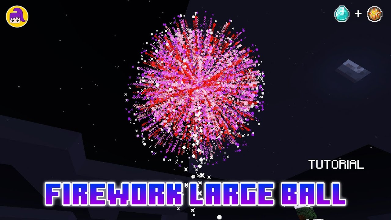 How to craft Large Ball Firework - Minecraft mini tutorial