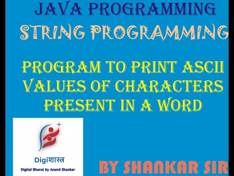 Program to print ASCII values of characters present in a word