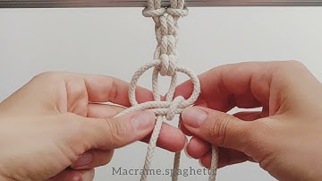 Macrame Tutorial - Endless Fall Knot - Easy Kaychain Pattern - Beginner