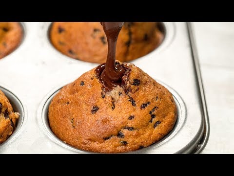 Muffins au chocolat et à la banane, faciles à faire – le dessert préféré des enfants! ǀ Savoureux.TV