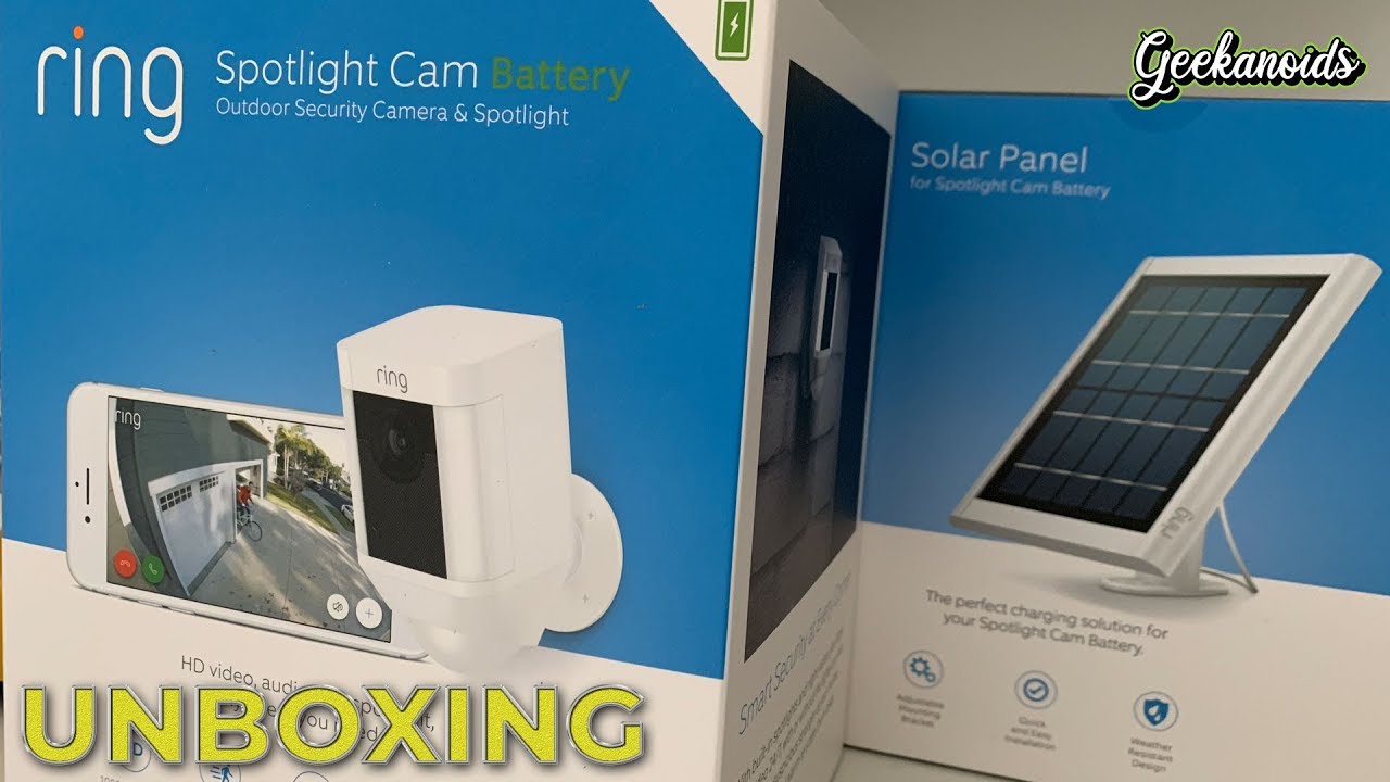 Ring Spotlight Cam Solar Unboxing - YouTube