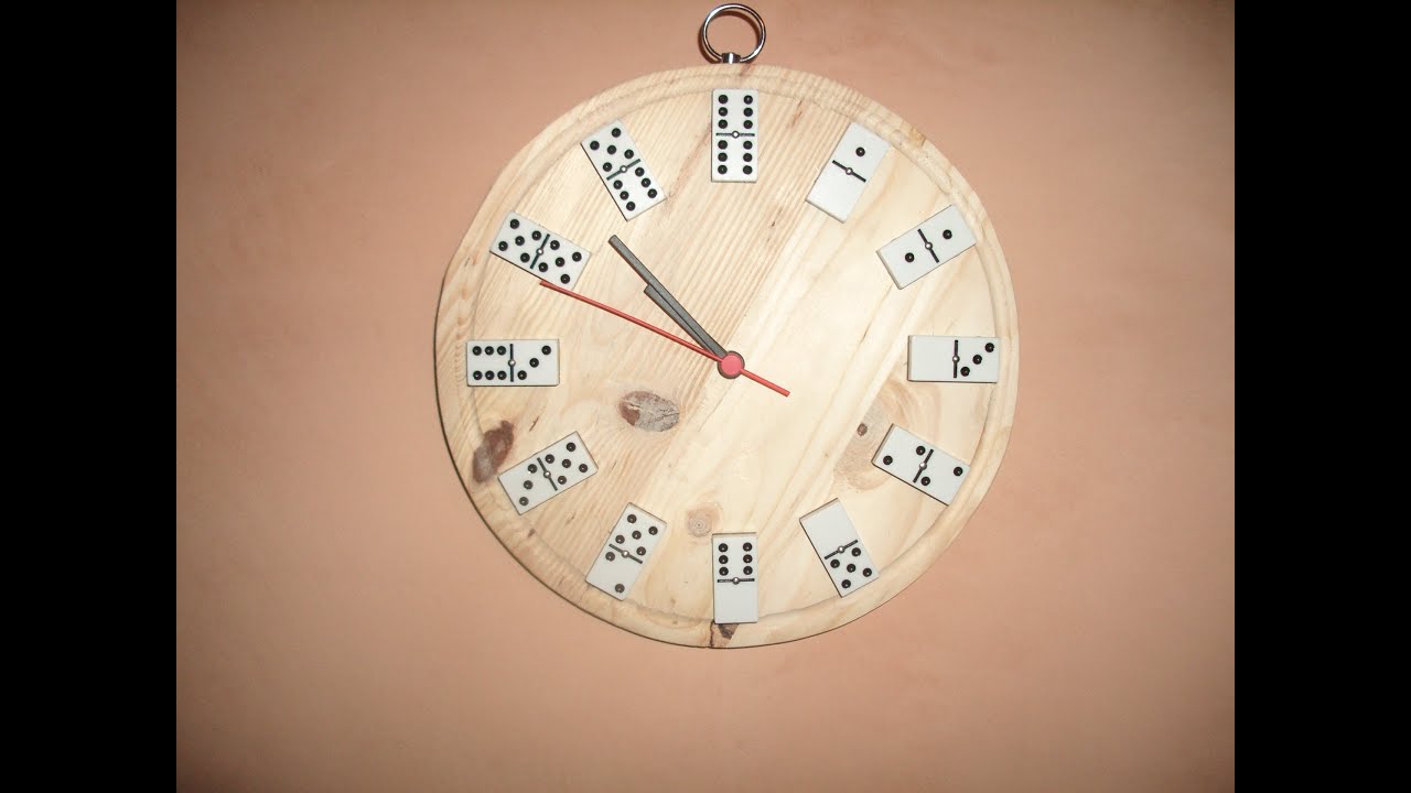 COMO HACER RELOJ DE MADERA, CON FICHAS DE DOMINO