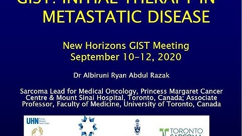 New Horizons GIST 2020: Episode 4 - Metastatic (advanced) disease