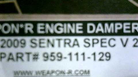 Un-boxing 07+ Nissan Sentra SER Spec V Weapon R Torque Damper