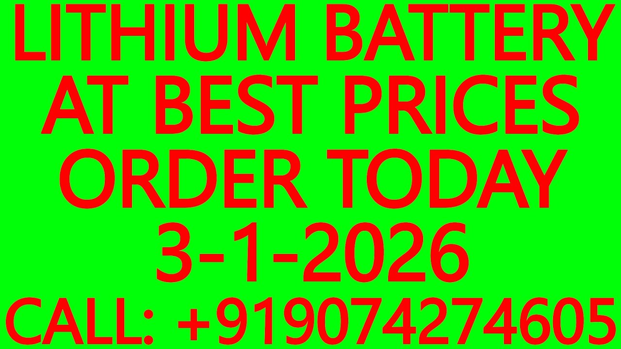 LITHIUM BATTERY AT BEST PRICES- ORDER TODAY 3-1-2026 - SOLAR ENERGY SYSTEMS, SOLAR PANELS, MPPT