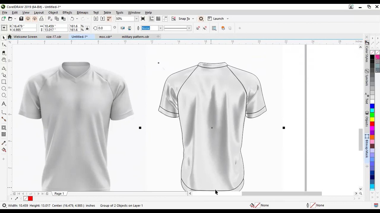 Download t shirt mockup coreldraw - YouTube