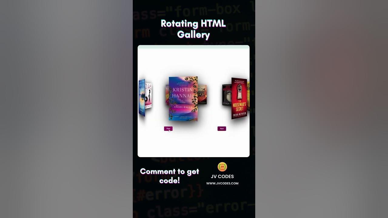 Rotating Image Gallery HTML Code | HTML for Beginner - YouTube