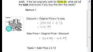 MEL3E U2L6 Sales, Taxes and Total Cost