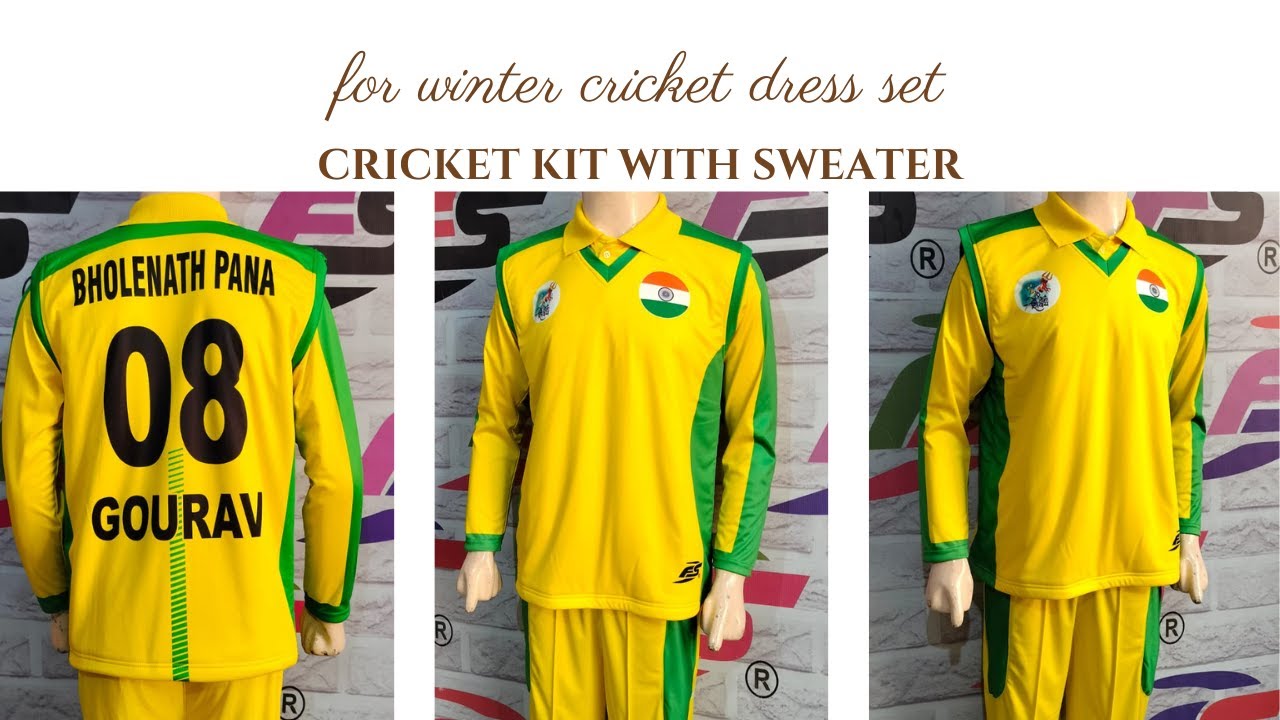 For Winter Cricket Dress Set Jersey ,Sweater And Lower Cutomized Dress