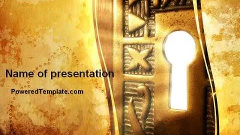 Antique Keyhole PowerPoint Template by PoweredTemplate.com