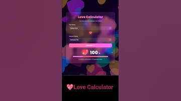 💖 Love Calculator | Using HTML, CSS & JavaScript #lovecalculator #javascript #htmlcssjs #coding