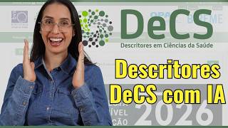Como Encontrar Descritores Decsmesh Com Ia Decs Finder Da Bvs