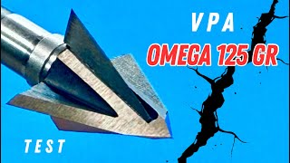 VPA OMEGA SINGLE BEVEL, 4 BLADE, 125 gr BROADHEAD TEST