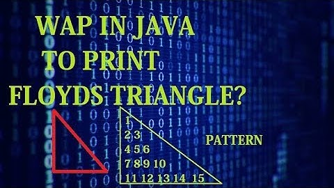 JAVA PROGRAMMING - FLOYD TRIANGLE (PATTERN PROGRAM)