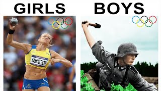 BOYS vs GIRLS in a nutshell (Olympic Games Edition)