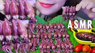 ASMR MỰC ĐÓM HẤP - Steamed firefly squids EATING SOUNDS | LINH-ASMR