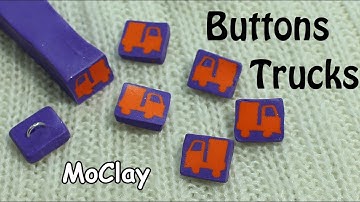 DIY Buttons Trucks - Polymer clay truck cane tutorial