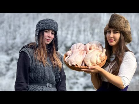 Cooking Chicken Broth in Snowy Weather: Rustic Recipe You'll Love! π₯βοΈ