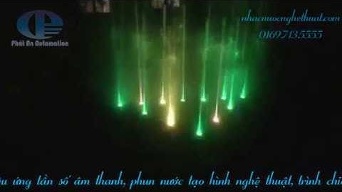 Nhạc nước nghệ thuật bể hình tam giác, phun nước nghệ thuật