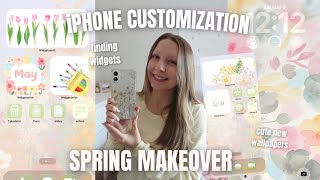 Giving My iPhone a Spring Makeover🌷new floral widgets &amp; colorful wallpapers