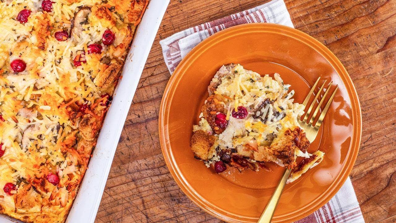 How to Make Turkey, Cranberry & Gruyere Strata by Kelsey Nixon | Rachael Ray Show