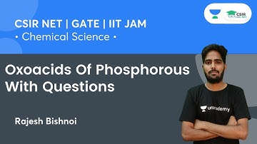 Oxoacids Of Phosphorous With Questions | CSIR NET | Gate | IIT Jam | By Rajesh Bishnoi