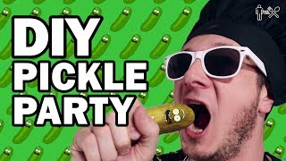 DIY Chicken Pickles + MORE !!!  Man Vs Din Pickle Party