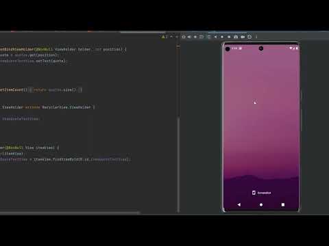 Quote of the day app using android studio. #appdevelopment #androidstudiocode