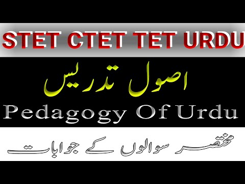 STET TET CTET Urdu|| اردو زبان کی تدریس