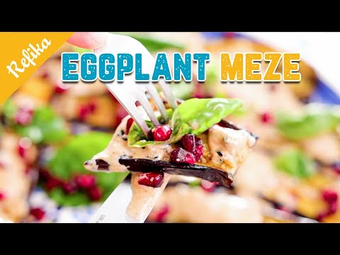 Refika's Eggplant / Aubergine Recipe with Pomegranate and Yoghurt