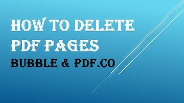 Delete PDF Pages with Bubble API Connector