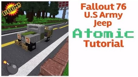 Fallout 76 minecraft U.S Army Offroad Jeep Atomic tutorial!