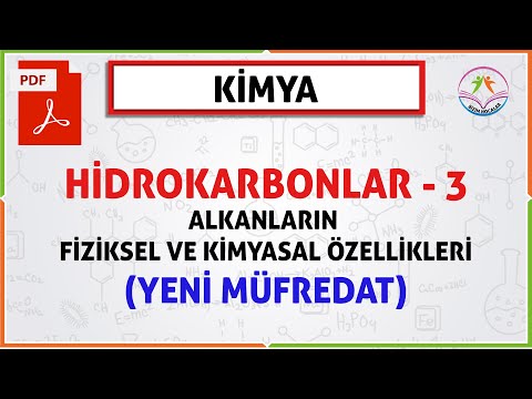 ALKANLAR 3 (2020 AYT) (ALKANLARIN FİZİKSEL VE KİMYASAL ÖZELLİKLERİ)(YENİ MÜFREDAT)(HİDROKARBONLAR)