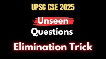 Elimination techniques for prelims| UPSC prelims 2025| Don