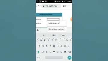 GPON Home Gateway router username and password