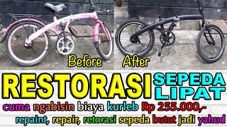 Restorasi Sepeda Lipat | Sepeda Butut Jadi Yahud | Repair Repaint Sepeda Lipat