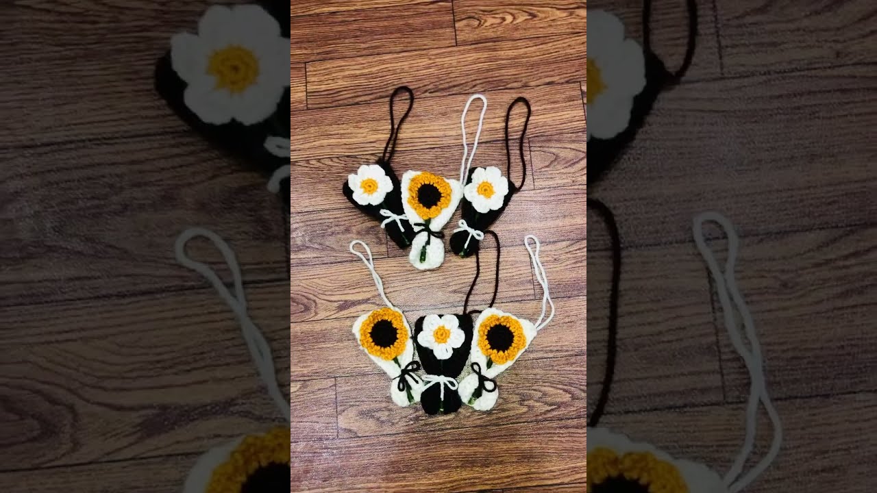 How to make mini keychain flower bouquet 💐 