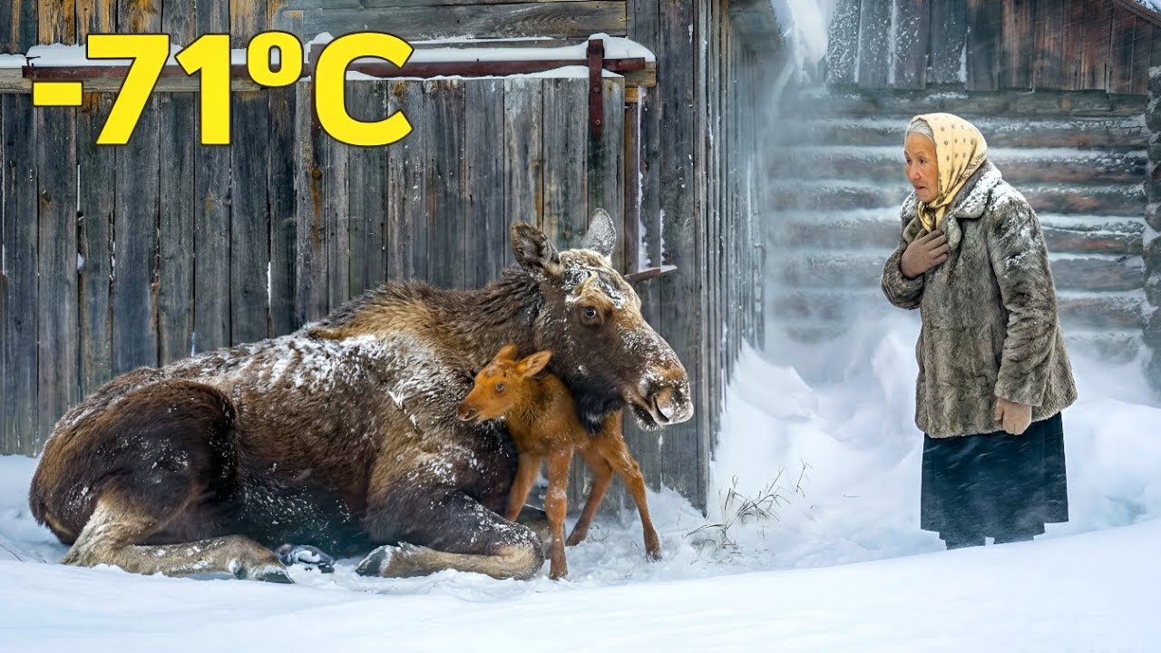 An 80-Year-Old Woman Found a Sick Moose & Calf at Her Door – What Happened Next Shocked Everyone!