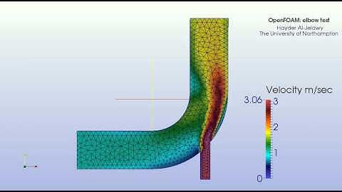 OpenFOAM simulation elbow test